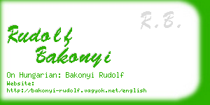 rudolf bakonyi business card